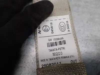 Автозапчастина б/у задній правий ремін безпеки для opel insignia a (g09) 2.0 cdti 4x4 (68) посилання на oem iam 13288435  