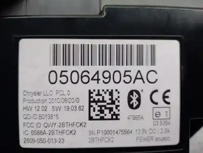 Second-hand car spare part electronic module for dodge journey 2.4 16v oem iam references 05064905ac  