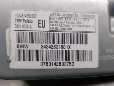 Second-hand car spare part front right side airbag for bmw x3 (e83) 2.0 sd oem iam references 34342631601x  3401005