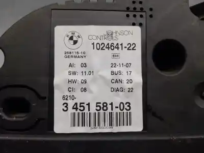 Second-hand car spare part dashboard for bmw x3 (e83) 2.0 sd oem iam references 62103451581  1024641