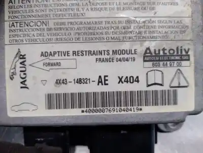 Автозапчастина б/у блок управління подушками безпеки для jaguar x-type i (x400) 2.0 d посилання на oem iam 4x4314b321ae  603449700