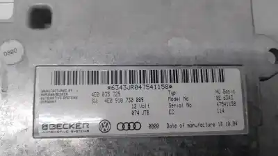 Tweedehands auto-onderdeel elektronische module voor audi a8 d3 (4e2, 4e8) 4.0 tdi quattro oem iam-referenties 4e0035729 4e0910730 becker 