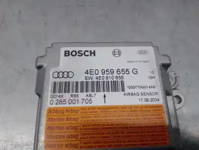 Second-hand car spare part airbag control unit for audi a8 d3 (4e2, 4e8) 4.0 tdi quattro oem iam references 4e0959655g  0285001705