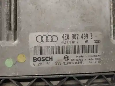 Second-hand car spare part ecu engine control for audi a8 d3 (4e2, 4e8) 4.0 tdi quattro oem iam references 4e0907409b  0281011939