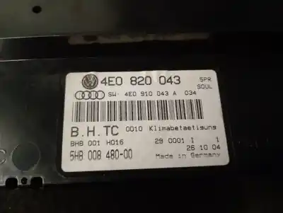 Автозапчасти б/у климат-контроль за audi a8 d3 (4e2, 4e8) 4.0 tdi quattro ссылки oem iam 4e0820043  5hb00848000