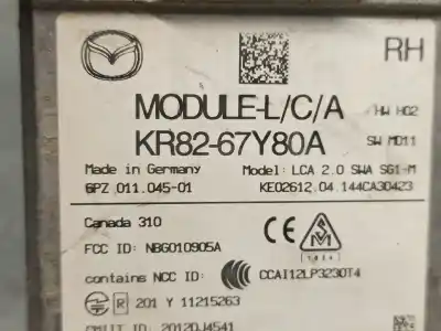 Peça sobressalente para automóvel em segunda mão módulo eletrônico por mazda cx-5 (ke, gh) 2.2 d awd (ke102) referências oem iam kr8267y80a  