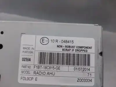 Автозапчасти б/у аудиосистема / радио cd за ford transit connect v408 furgoneta/monovolumen 1.6 tdci ссылки oem iam f1bt18c815ge  10r048415