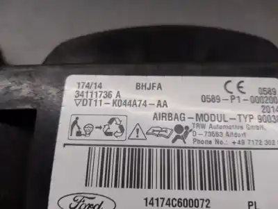 Автозапчасти б/у подушка безопасности передняя правая за ford transit connect v408 furgoneta/monovolumen 1.6 tdci ссылки oem iam 1886238  dt11k044a74aa Автозапчасти б/у подушка безопасности передняя правая за ford transit connect v408 furgoneta/monovolumen 1.6 tdci ссылки oem iam 1886238  dt11k044a74aa