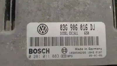 Piesă de schimb auto la mâna a doua unitate de control motor ecu pentru skoda octavia berlina (1z3) 1.9 tdi referințe oem iam 03g906016dj  0281011883