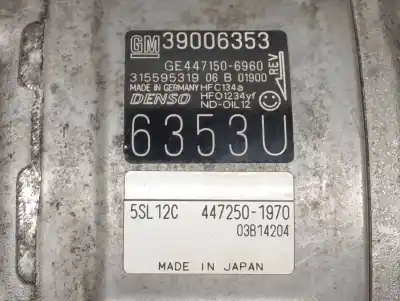 Peça sobressalente para automóvel em segunda mão compressor de ar condicionado a/a a/c por opel corsa d (s07) 1.4 (l08 l68) referências oem iam 39006353  4471506960