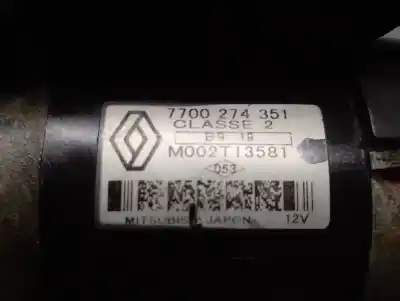 Автозапчастина б/у двигун запускається для renault clio ii fase i (b/cbo) 1.6 initiale (b/cbod) 90 cv / 66 kw посилання на oem iam 7700274351  m002t13581