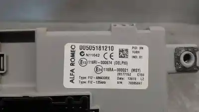 Second-hand car spare part fuse box unit for alfa romeo mito (145) 1.3 jtd cat oem iam references 505181210  00505181210