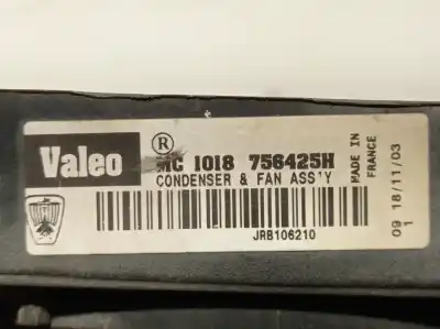 Peça sobressalente para automóvel em segunda mão termoventilador elétrico por mg streetwise 1.4 referências oem iam jrb106210  756425h