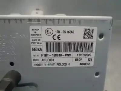 Автозапчастина б/у аудіо система / радіо cd для ford puma (j2k, cf7) 1.0 ecoboost mhev посилання на oem iam h1bt18k810vnm  