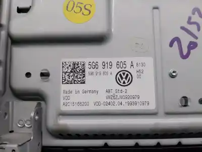 Pièce détachée automobile d'occasion écran multifonctions pour volkswagen golf vii lim. (bq1) 1.6 tdi références oem iam 5g6919605a  