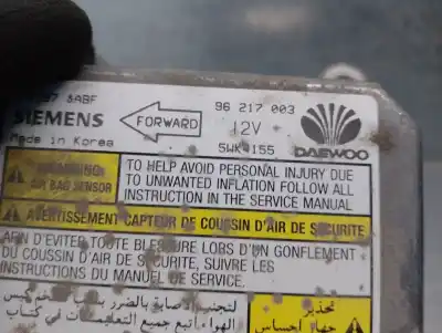 Peça sobressalente para automóvel em segunda mão centralina de airbag por daewoo lanos 1.6 cat referências oem iam 96217003  5wk4155