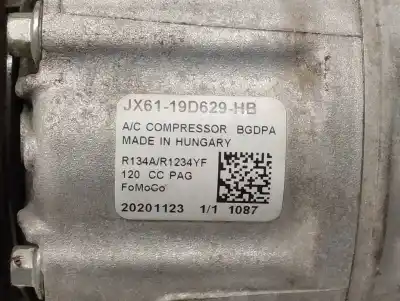 Автозапчастина б/у компресор кондиционера для ford puma (j2k, cf7) 1.0 ecoboost mhev посилання на oem iam jx6119d629hb  