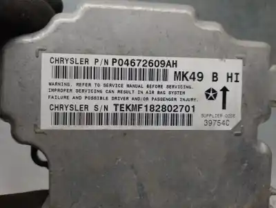 Peça sobressalente para automóvel em segunda mão centralina de airbag por jeep compass 2.0 crd cat referências oem iam p04672609ah  39754c