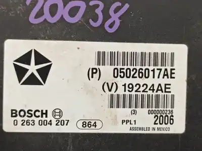 Pièce détachée automobile d'occasion module électronique pour jeep commander 3.0 crd cat références oem iam 05026017ae  0263004207