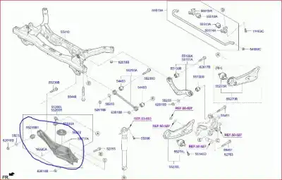 Автозапчастина б/у задній нижний правий ригель підвіски для hyundai i30 (pde, pd, pden) 2.0 n посилання на oem iam 55220k9600  