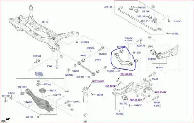 Автозапчасти б/у левый задний верхний рычаг подвески за hyundai i30 (pde, pd, pden) 2.0 n ссылки oem iam 55100g4aa0  