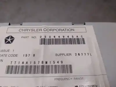 Peça sobressalente para automóvel em segunda mão sistema de áudio / rádio cd por jeep compass 2.0 crd cat referências oem iam 05064945ac  
