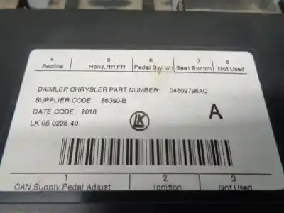 Second-hand car spare part electronic module for jeep commander 3.0 crd cat oem iam references 04602796ac  86390b