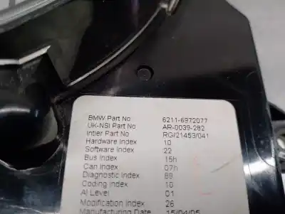 Pezzo di ricambio per auto di seconda mano pannello degli strumenti per mini mini (r50,r53) 1.4 16v turbodiesel cat riferimenti oem iam 62116972077  62109126988