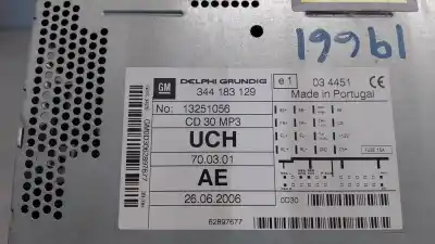 Second-hand car spare part audio system / radio cd for opel antara a (l07) 2.0 cdti oem iam references 13251056  