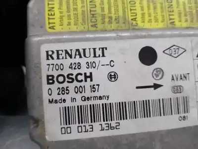 Автозапчастина б/у блок управління подушками безпеки для renault clio ii fase i (b/cbo) 1.9 dti diesel 80 cv / 59 kw посилання на oem iam 7700428310  0285001157