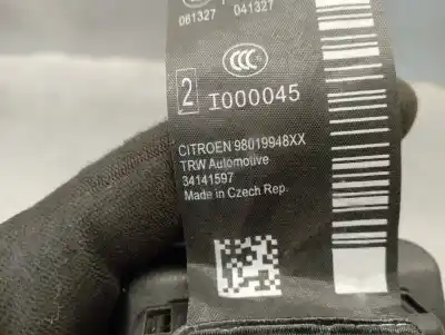 Peça sobressalente para automóvel em segunda mão cinto de segurança traseiro esquerdo por citroen ds3 1.2 12v e-thp referências oem iam 34141597  34130288a00