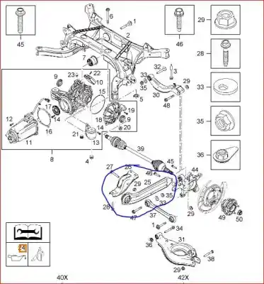 Автозапчасти б/у задний левый нижний рычаг подвески за opel antara a (l07) 2.0 cdti ссылки oem iam 95261627  