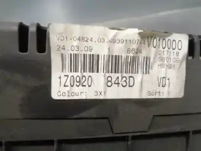 Recambio de automóvil de segunda mano de caja reles / fusibles para skoda octavia berlina (1z3) 1.9 tdi referencias oem iam 1z0920843d  a2c53282954