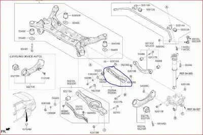 Peça sobressalente para automóvel em segunda mão braço de suspensão inferior traseiro esquerdo por kia optima (jf) 1.7 crdi referências oem iam 55250d4700  
