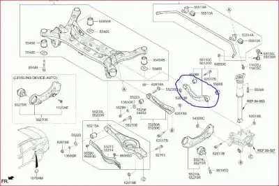 Peça sobressalente para automóvel em segunda mão braço de suspensão traseiro superior direito por kia optima (jf) 1.7 crdi referências oem iam 55120c3000  