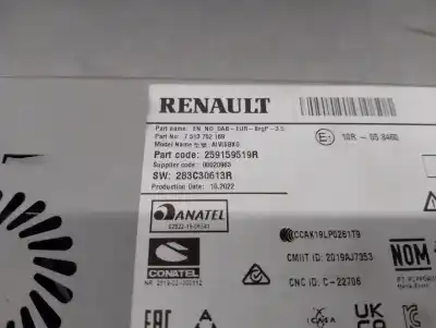Peça sobressalente para automóvel em segunda mão sistema de áudio / rádio cd por renault captur ii (hf_) tce 100 (hfmt) referências oem iam 259159519r  