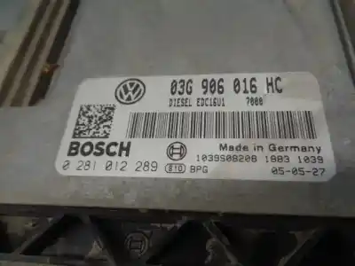 İkinci el araba yedek parçası ecu motor kontrol cihazi için seat altea (5p1) 1.9 tdi oem iam referansları 03g906016hc  0281012289