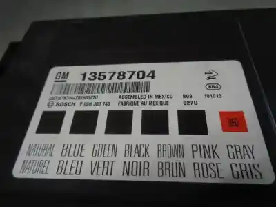 Pezzo di ricambio per auto di seconda mano modulo elettronico per opel insignia a (g09) 2.0 cdti 4x4 (68) riferimenti oem iam 13578704  f00hj00746