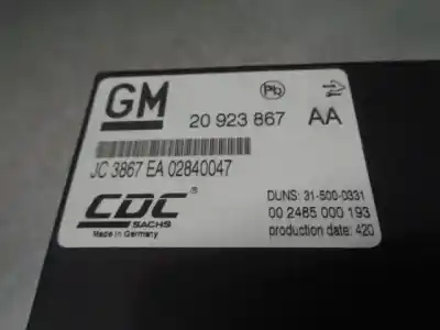 Peça sobressalente para automóvel em segunda mão módulo eletrônico por opel insignia a (g09) 2.0 cdti 4x4 (68) referências oem iam 20923867  002485000193