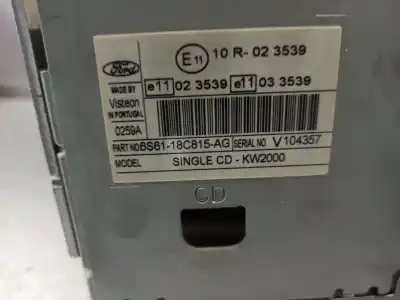 Second-hand car spare part audio system / radio cd for ford focus c-max (cap) 1.6 16v cat oem iam references 6s6118c815ag  6s6118c815ag