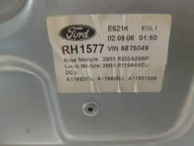 Автозапчастина б/у регулятор переднього правого скла для ford focus c-max (cap) 1.6 16v cat посилання на oem iam 3m51r203a28bp  