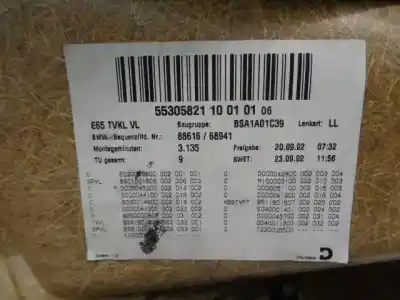 Second-hand car spare part left front door trim for bmw serie 7 (e65/e66) 3.0 turbodiesel cat oem iam references 51417038491  55305821