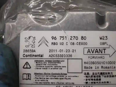 Автозапчасти б/у блок управления подушками безопасности за peugeot 508 i (8d_) 1.6 thp ссылки oem iam 9675127080  