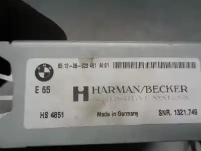 Pezzo di ricambio per auto di seconda mano modulo elettronico per bmw serie 7 (e65/e66) 3.0 turbodiesel cat riferimenti oem iam 651206920461  
