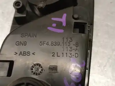 Автозапчастина б/у ліва задня внутрішня ручка для seat leon (5f1) 1.6 tdi посилання на oem iam 5f4839113b  5f4839113b