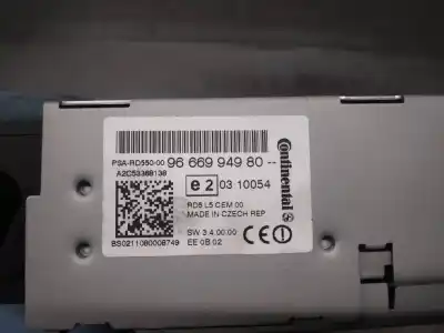 Second-hand car spare part audio system / radio cd for peugeot 508 i (8d_) 1.6 thp oem iam references 9666994980  