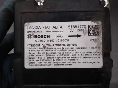Автозапчасти б/у блок управления подушками безопасности за fiat doblo cargo 1.3 16v jtd cat ссылки oem iam 51881770  0285010857
