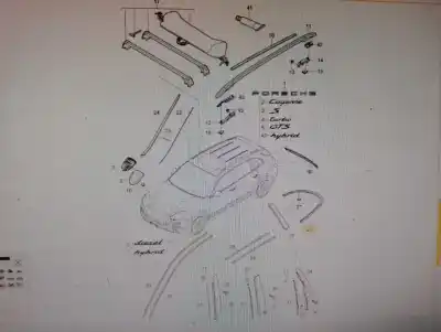Автозапчасти б/у задние молдинги за porsche cayenne (92a) 3.0 diesel ссылки oem iam 7p5853995  