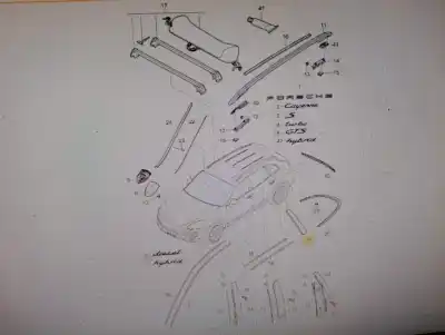Автозапчасти б/у задние молдинги за porsche cayenne (92a) 3.0 diesel ссылки oem iam 7p5853381a  