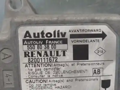 Second-hand car spare part airbag control unit for renault scenic (ja..) 1.9 dci authentique oem iam references 8200111672  550803800